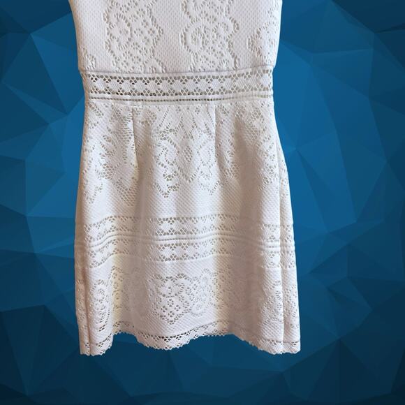 DOLCE VITA DRESS Women's Size XS White Lace Mini Lined Side Zip Wedding Shower - Picture 12 of 14